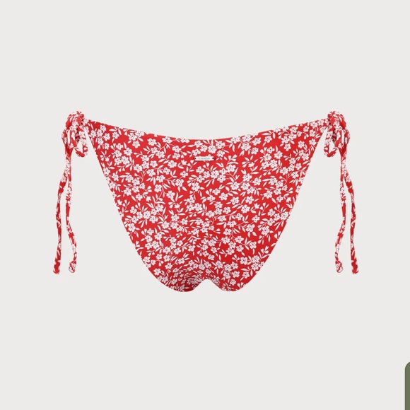 Berlook Red Reversible Tie Floral Bikini Set, Size S, NWT - Picture 7 of 8